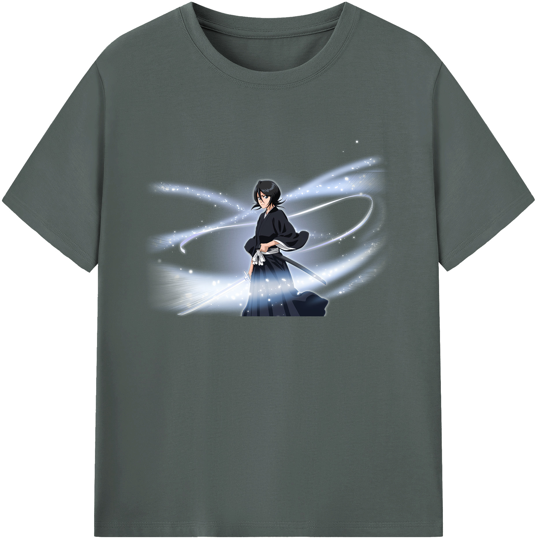 （画像用） ブリーチ 朽木ルキア BLEACH Kuchiki Rukia 綿100％ メンズ半袖Tシャツ｜肌触りやわらか＆通気性